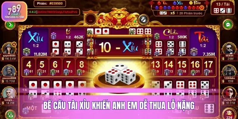 Bể cầu tài xỉu khiến anh em dễ thua lỗ nặng